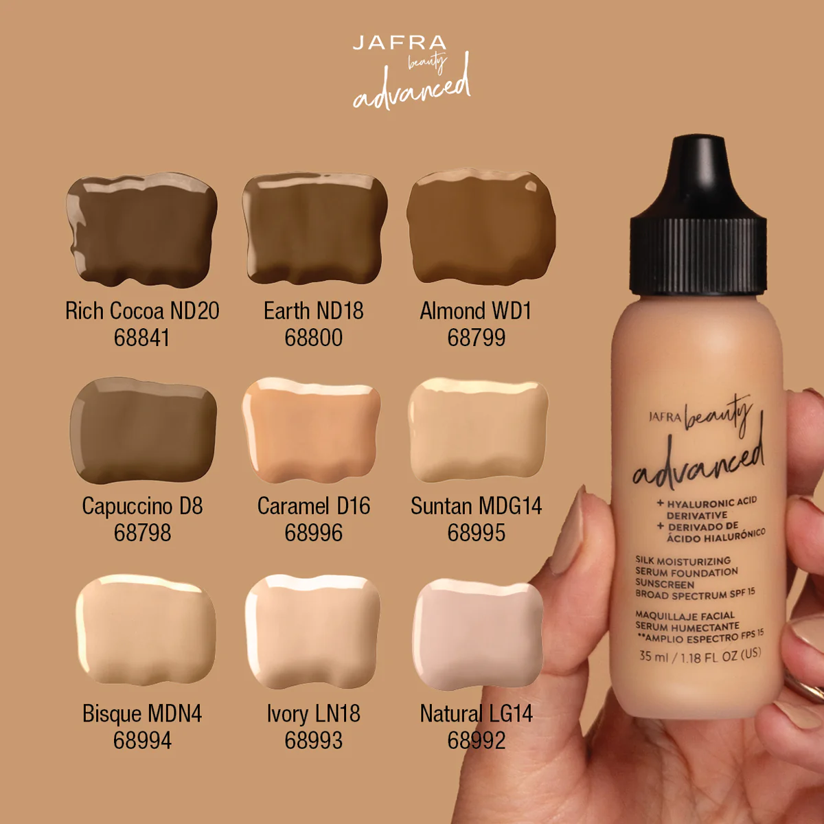 Advanced Silk Moisturizing Serum Foundation Sunscreen Broad Spectrum SPF 15 - Image 3